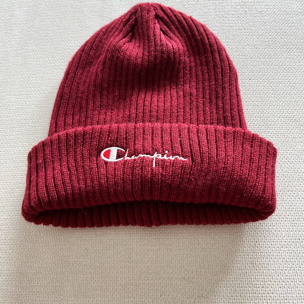 Champion Burgundy Knit Hat